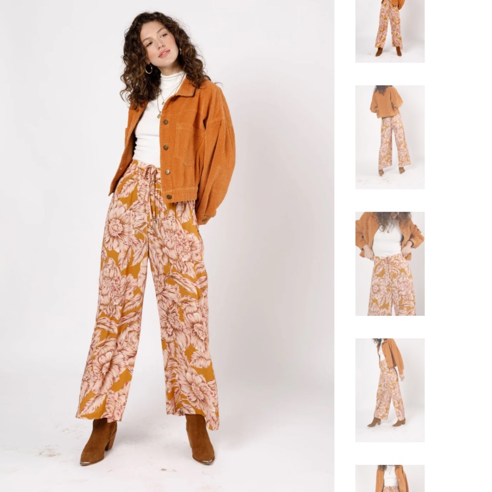Band of the free floral wide leg pant